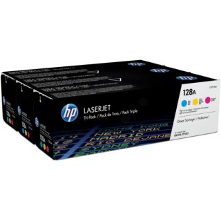 CF371AM / 128A - toners de marque HP - multipack 3 couleurs : cyan, magenta, jaune