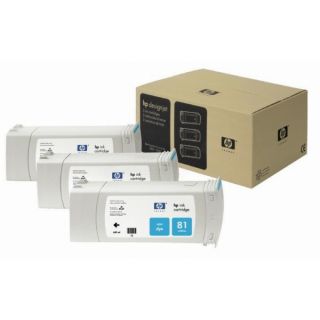 C5067A / 81 - cartouche de marque HP - cyan - pack de 3