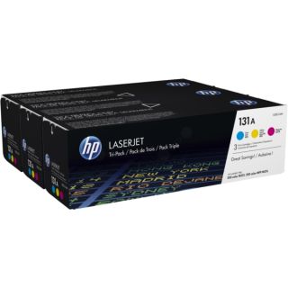 U0SL1AM / 131A - toners de marque HP - multipack 3 couleurs : cyan, magenta, jaune