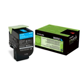 80C2SC0 / 802SC - toner de marque Lexmark - cyan