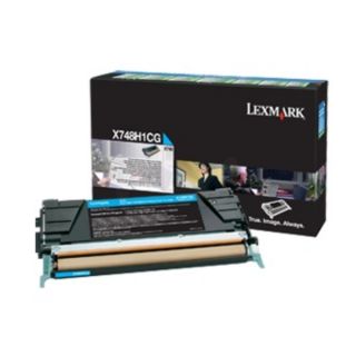 X748H3CG - toner de marque Lexmark - cyan