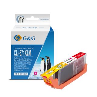 0333C001 / CLI-571 MXL - cartouche qualité premium compatible Canon - magenta