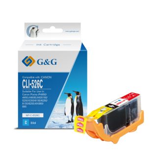 4541B001 / CLI-526 C - cartouche qualité premium compatible Canon - cyan