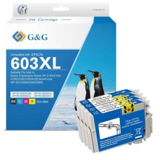 C13T03A94010 / 603XL/603 - cartouches qualité premium compatible Epson - multipack 4 couleurs : noire, cyan, magenta, jaune
