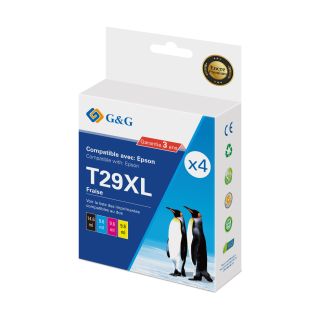 C13T29964012 / 29XL - cartouches qualité premium compatible Epson - multipack 4 couleurs : noire, cyan, magenta, jaune