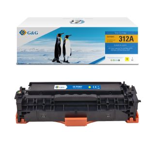 CF382A / 312A - toner qualité premium compatible HP - jaune