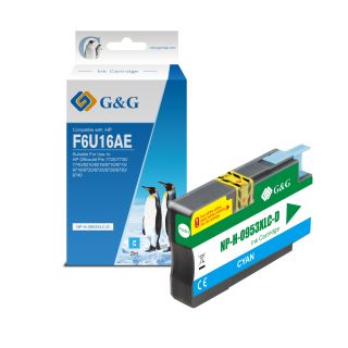 F6U16AE / 953XL - cartouche qualité premium compatible HP - cyan