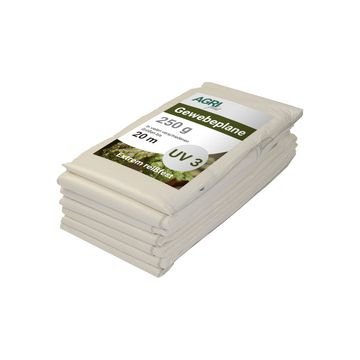 AGRIplus Bâche toile avec oeillets, 4 x 6 m, 250 g/m2, blanc
