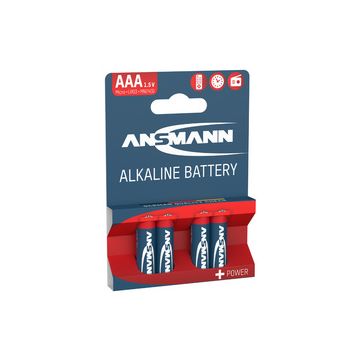 ANSMANN Pile alcaline "RED", Micro AAA, blister de 4