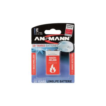 ANSMANN Pile au lithium, durée de vie 10 ans, E-bloc (9V)