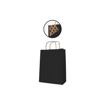 APLI Sac en papier, en kraft, moyen, noir