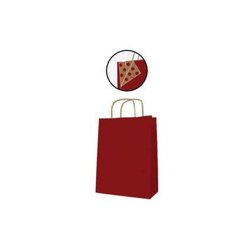 APLI Sac en papier, kraft, moyen, rouge