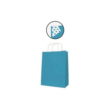APLI Sac en papier, kraft, moyen, turquoise