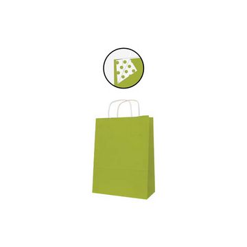 APLI Sac en papier, kraft, moyen, vert lime
