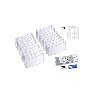 AVERY Zweckform Porte-nom, 80 x 34 mm, set de 20, argent