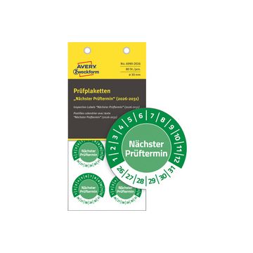AVERY Zweckform Prüfplaketten "Nächster Prüftermin", 2026-31