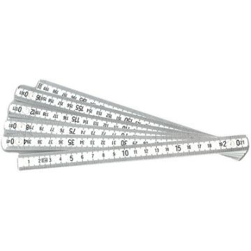 BRÜDER MANNESMANN Mètre pliant en PVC, 2,0 m, blanc