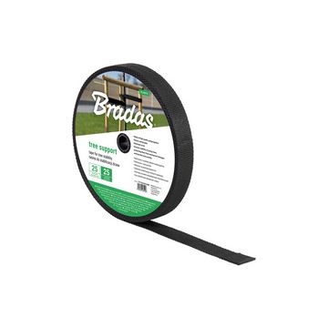 Bradas Bande de ligature pour arbres, PP, 25 mm x 25 m, noir
