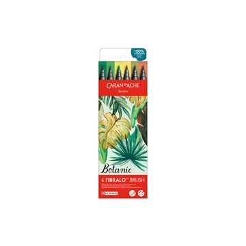 CARAN D'ACHE Feutre FIBRALO Brush BOTANIC, set de 6