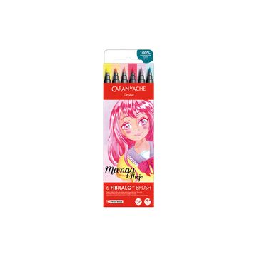 CARAN D'ACHE Feutre FIBRALO Brush MANGA, set de 6