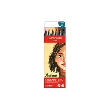 CARAN D'ACHE Feutre FIBRALO Brush PORTRAIT, set de 6