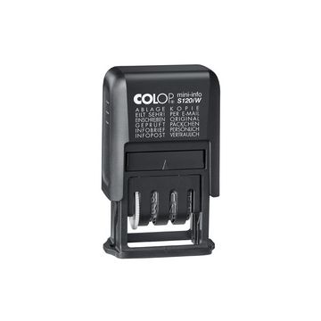 COLOP Wortbandstempel Mini-Folio S 120/W, schwarz, DE