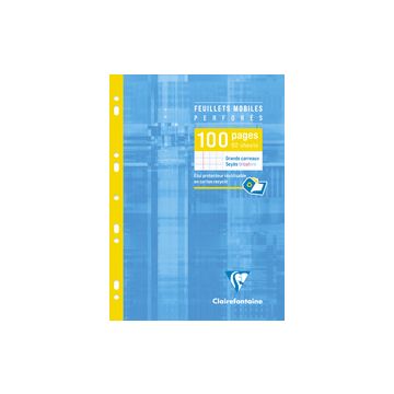 Clairefontaine Feuillets mobiles, A4, quadrillé, 200 pages