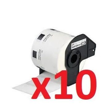 DK-11201 - Ruban cassette compatible Brother - Pack de 10 (400 étiquettes)