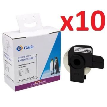 DK-11204 - Ruban cassette compatible Brother - Pack de 10 400 étiquettes