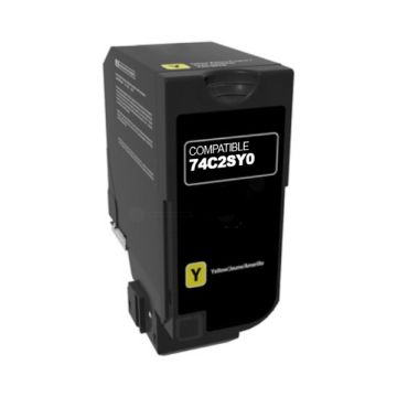 74C2SY0 - toner compatible Lexmark - jaune