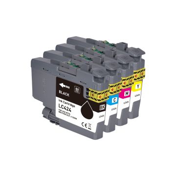 LC424 - Cartouches compatibles Brother - Multipack 4 couleurs (BK,C,M,Y)