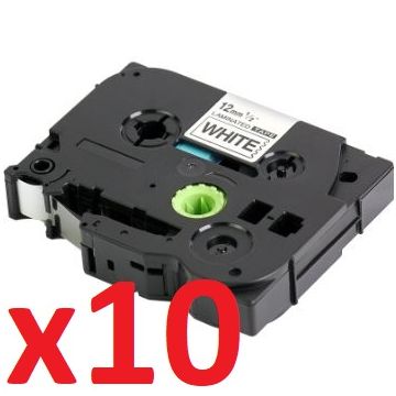 TZE-131 - Ruban cassette compatible Brother - Pack de 10 (noir, transparent)