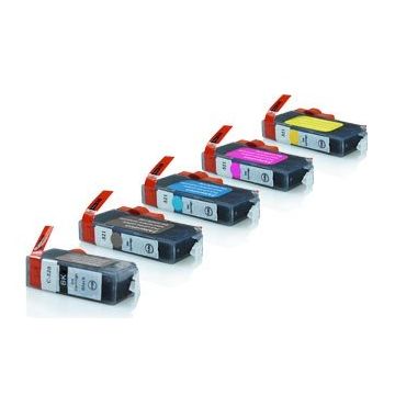 PGI525XL-CLI526XL - Cartouches compatibles Canon - Multipack 5 cartouches (PGI525XL + CLI526XL BKCMY)