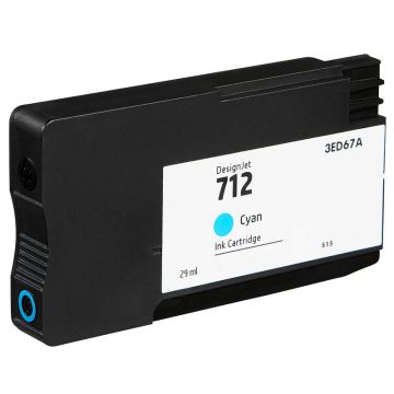 3ED67A / 712 - cartouche compatible HP - cyan