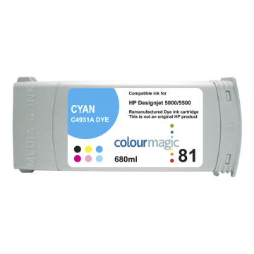 C4931A / 81 - cartouche compatible HP - cyan
