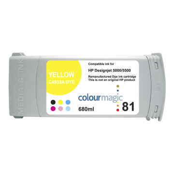 C4933A / 81 - cartouche compatible HP - jaune