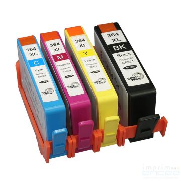 364XL/ J3M82AE - Cartouches compatibles HP - Multipack 4 couleurs (BK,C,M,Y)