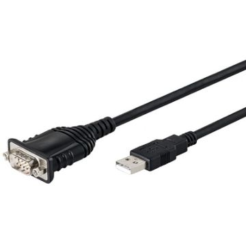 DIGITUS Câble adaptateur, USB-A - RS232, 1,8 m, noir