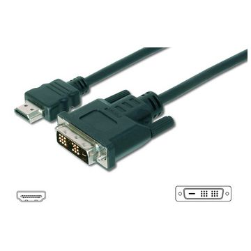 DIGITUS Câble pour moniteur HDMI - DVI-D 18+1, 2,0 m