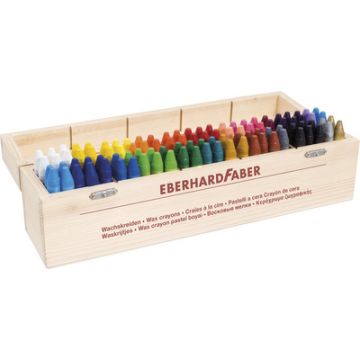 EBERHARD FABER Craie de cire COLORI, boîte en bois de 100