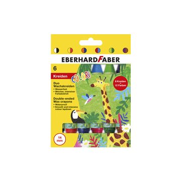 EBERHARD FABER Craie de cire double COLORI, étui de 6