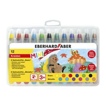 EBERHARD FABER Craie gel Basic & Metallic, étui de 12