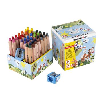 EBERHARD FABER Crayon de couleur 3 en 1 Jumbo MINI MAXI, 40