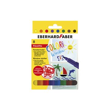EBERHARD FABER Marqueur pour vitre, étui carton de 8