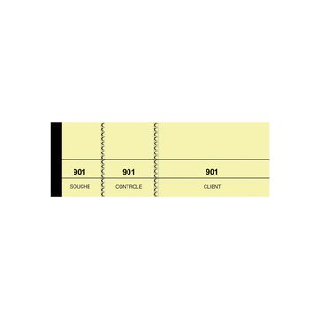 ELVE Bloc passe-partout, 50 x 150 mm, tombola, jaune canari x10