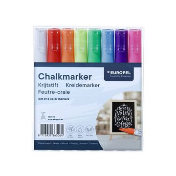 EUROPEL Marqueur craie 3 mm, étui de 8, assorti