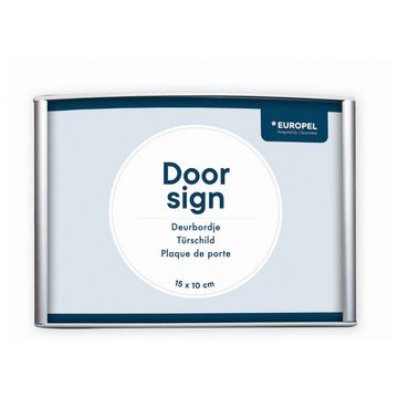 EUROPEL Plaque de porte, 210 x 150 mm, argent