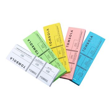 EXACOMPTA Bloc Tombola, 48 x 150 mm, 3 volets, assorti x10