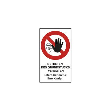 EXACOMPTA Hinweisschild "Betreten verboten", rot/weiß
