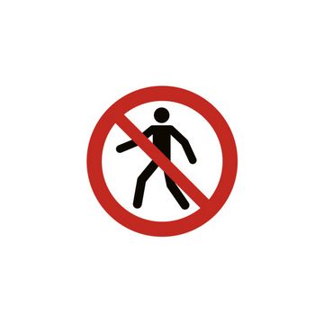 EXACOMPTA Plaque de signalisation "Interdit de marcher"